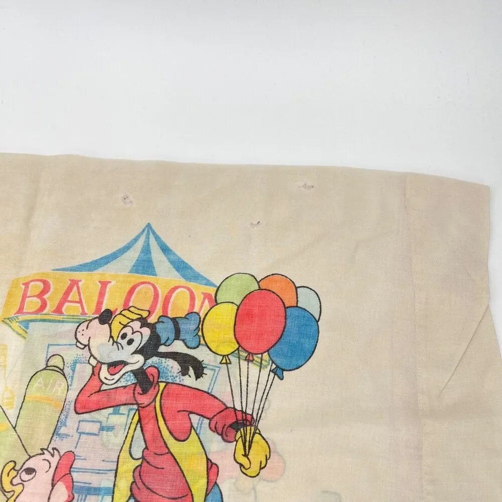Vintage Disney Mickey Mouse, Donald, Minnie, Goofy, Huey and Dewey Pillowcase